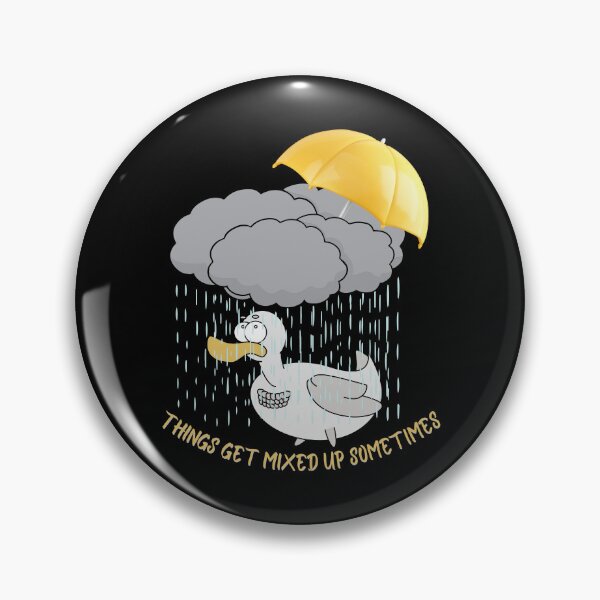 Item preview, Things Get Mixed Up Sometimes Duck Under Rain Under Clouds and Umbrella sarcastic generation Z  designed and sold by tranquilbeach.
