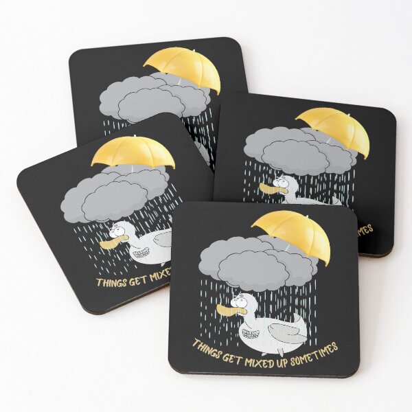Item preview, Things Get Mixed Up Sometimes Duck Under Rain Under Clouds and Umbrella sarcastic generation Z  designed and sold by tranquilbeach.