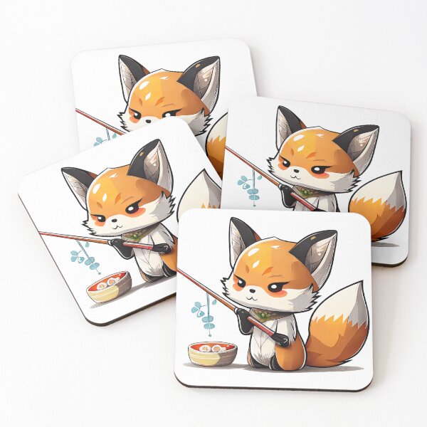 Item preview, Cute Fox Fishing Egg Fried Rice designed and sold by mtperspective.