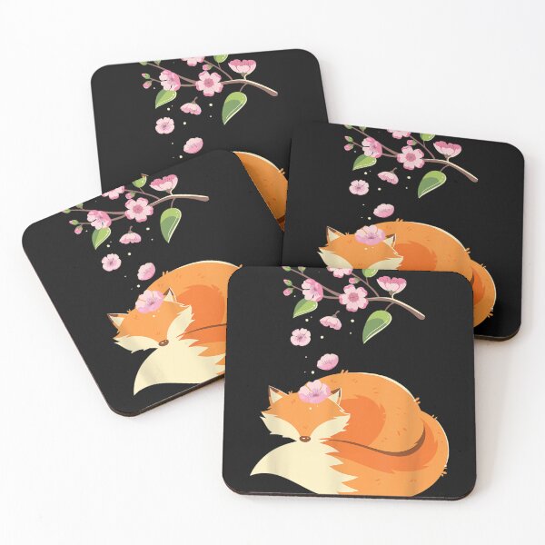 Item preview, Japanese Cherry Blossom Flower I Vintage Fox  designed and sold by limonhakec.