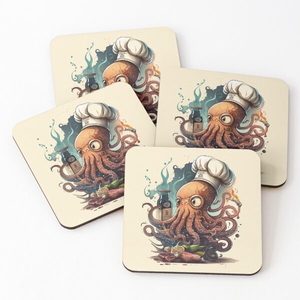 Item preview, Chef octupus cartoon  designed and sold by YeKnot.