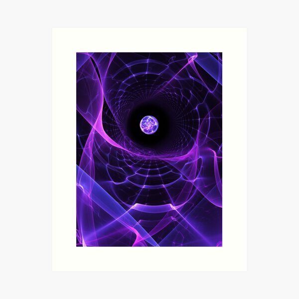 Wormhole - Fractal Alien Scifi Scene Art Print