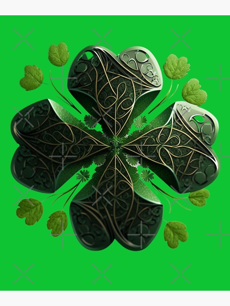 St Patricks Day Leaf Clover Lucky Shamrock Fortunate Clovers