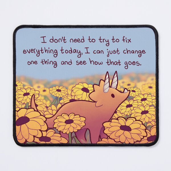 Item preview, "I Can Just Change One Thing" Sunflower Triceratops designed and sold by thelatestkate.