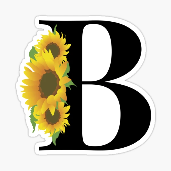 Letter B Floral Monogram Initial Planner Calendar Scrapbooking Crafting  Stickers