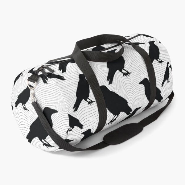 Item preview, Abstract Bird Pattern Crow Lines Black on White Background designed and sold by MadfishDesigns.
