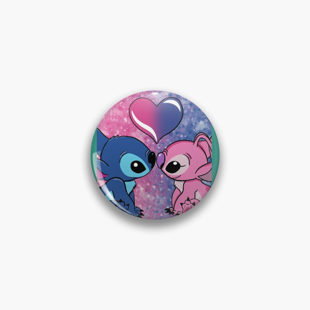 Stitch and Angel  Pin for Sale by munchie2020