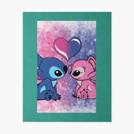 Disney - Stitch, Angel and Scrump Art Board Print for Sale by  jordanfishman23