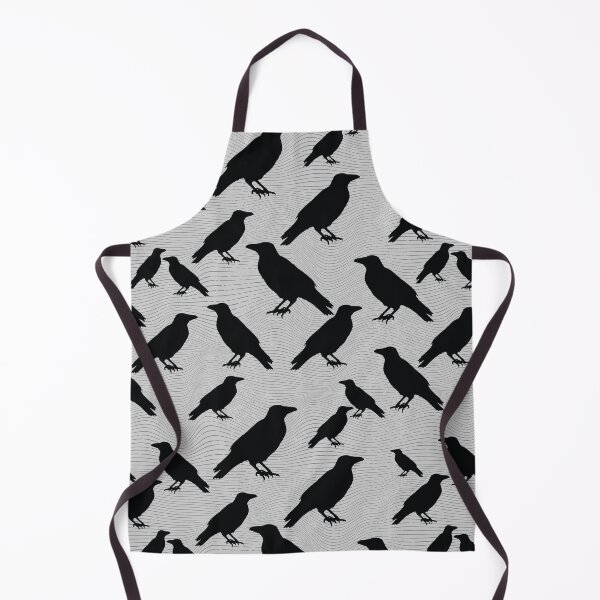 Item preview, Abstract Bird Pattern Crow Lines Black on Gray Background designed and sold by MadfishDesigns.