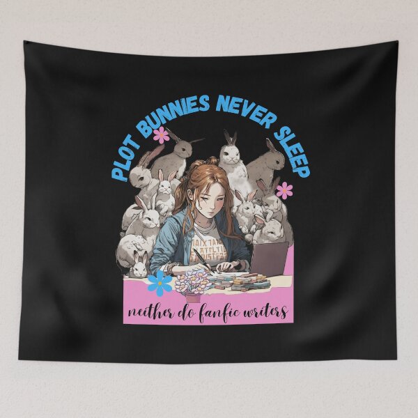 Item preview, Funny Plot Bunnies Never Sleep Quote For Fanfiction Writers designed and sold by StormyMuse.