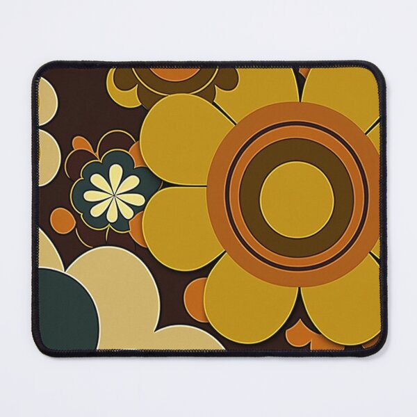 Item preview, Retro Sixties Mod Flowers (yellow, brown, orange) designed and sold by RESToRAPTOR.