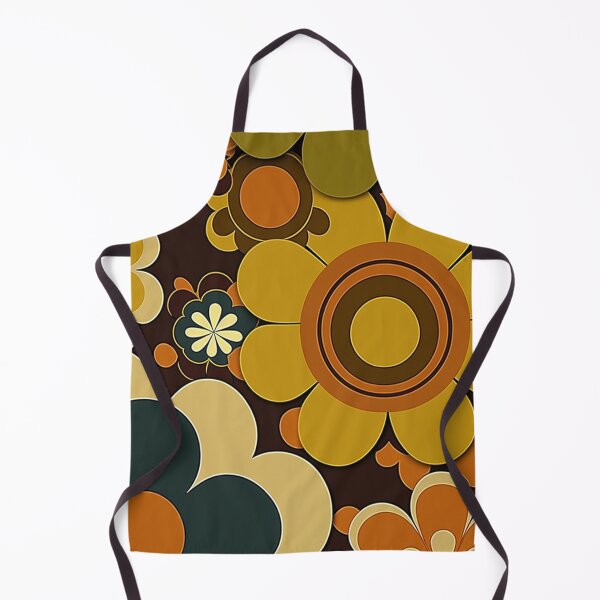 Item preview, Retro Sixties Mod Flowers (yellow, brown, orange) designed and sold by RESToRAPTOR.