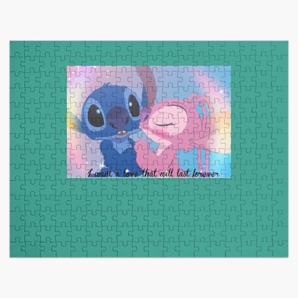Stitch and Angel love Jigsaw Puzzle for Sale by Conniecn1
