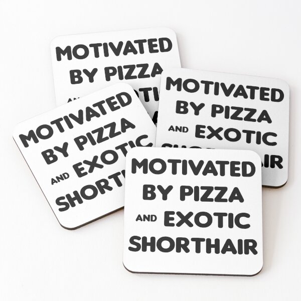Item preview, Motivated by Pizza & Exotic Shorthair- Funny designed and sold by CheeseBlueprint.