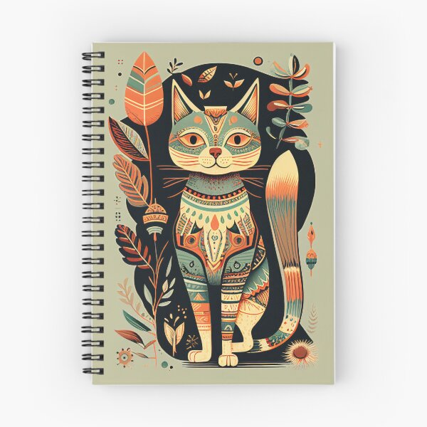 Item preview, Boho Cat 57 Abstract Art Print Painting Wall Decor designed and sold by winterkitty88.