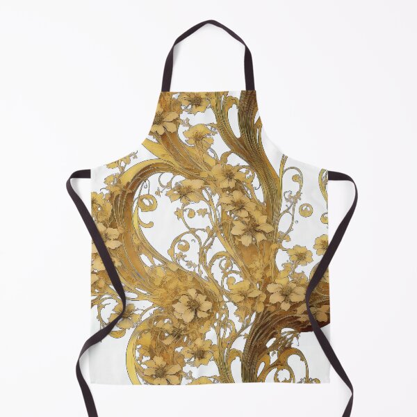 Item preview, Golden Yellow Flowers Spiral Art Nouveau Alphonse Mucha Whorl designed and sold by entwithanaxe.