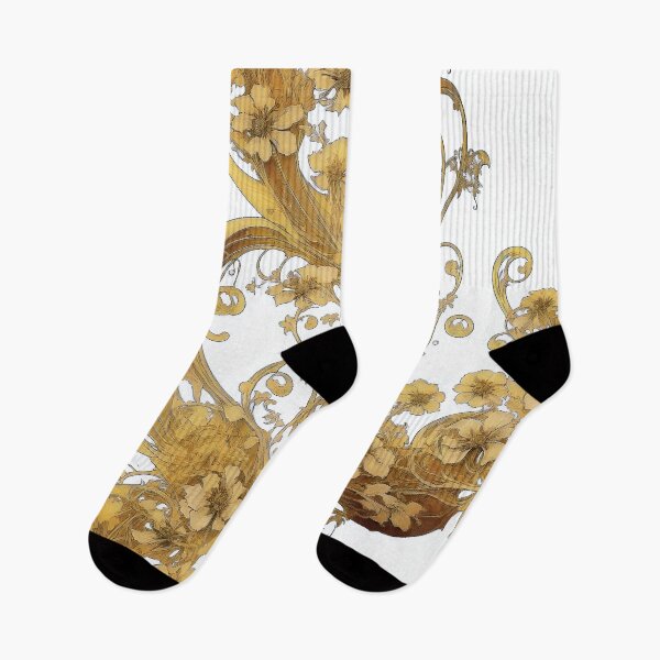 Item preview, Golden Yellow Flowers Spiral Art Nouveau Alphonse Mucha Whorl designed and sold by entwithanaxe.
