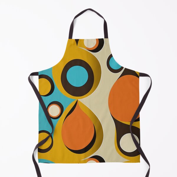 Item preview, Retro Sixties Mod Flowers (blue, brown, orange) designed and sold by RESToRAPTOR.