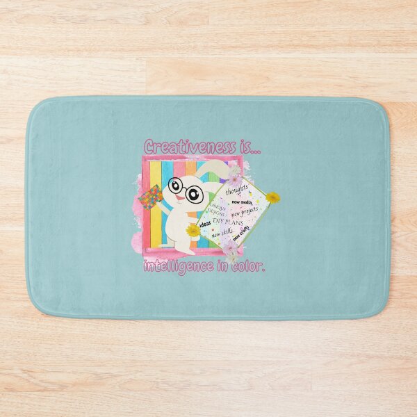 Item preview, Creativeness is intelligence in color bunny rabbit motivational positive attitude design designed and sold by tranquilbeach.