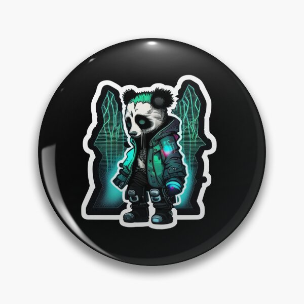Artikelvorschau, Niedlich - Cartoonisiert - Cyberpunk - Panda - Design entworfen und verkauft von TheHappyK.