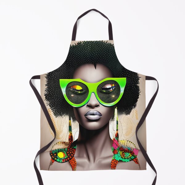 Artikelvorschau, Afro-Pop-Art einer schwarzen Frau mit grüner Modesonnenbrille entworfen und verkauft von NoirCultureC-2.