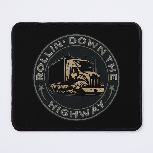 Item preview, Rollin Down The Highway Trucker Big Truck Driver Transport Trucker Trucking 18 Wheeler designed and sold by CarantinedChaos.
