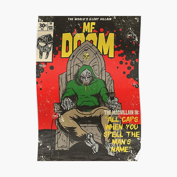 rapper Doom hip hop Poster