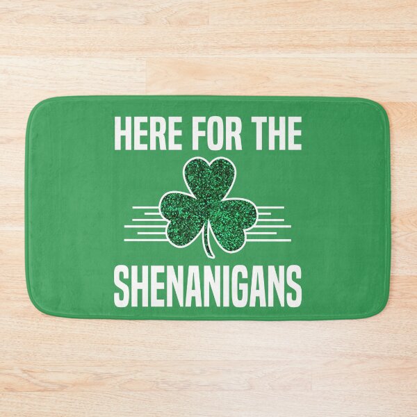 Item preview, Here For The Shenanigans St Patricks Day Lucky Irish Glitter Shamrock Clover designed and sold by HalloweenGift.
