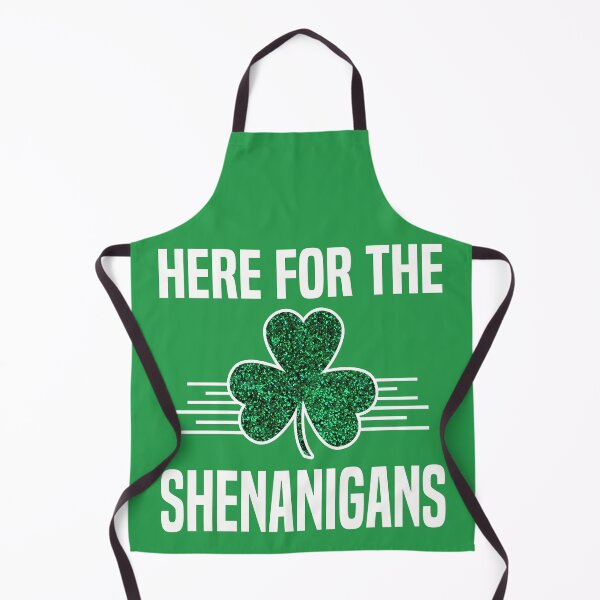 Item preview, Here For The Shenanigans St Patricks Day Lucky Irish Glitter Shamrock Clover designed and sold by HalloweenGift.
