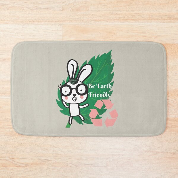 Item preview,  Be Earth Friendly Bunny vegan, vegetarian, earth day, conversationalists earth recycle positive design designed and sold by tranquilbeach.
