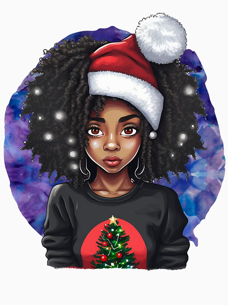 Black Girl Magic Merry Christmas African American Woman Xmas