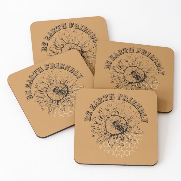 Item preview, Be Earth Friendly Bee and Honeycomb honey bee, vegan, vegitarian, conversationalists earth recycle positive design designed and sold by tranquilbeach.