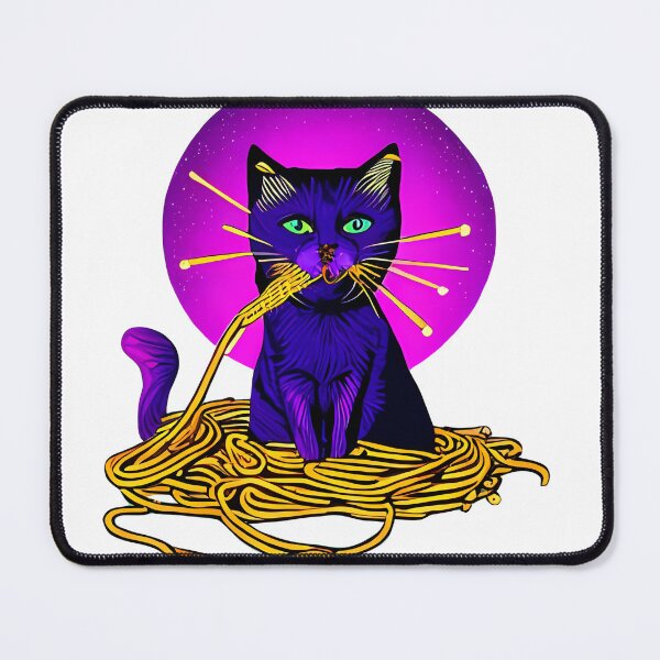 Item preview, The Surreal Dining Delight of a Cat with Good Taste designed and sold by Pixelzo.