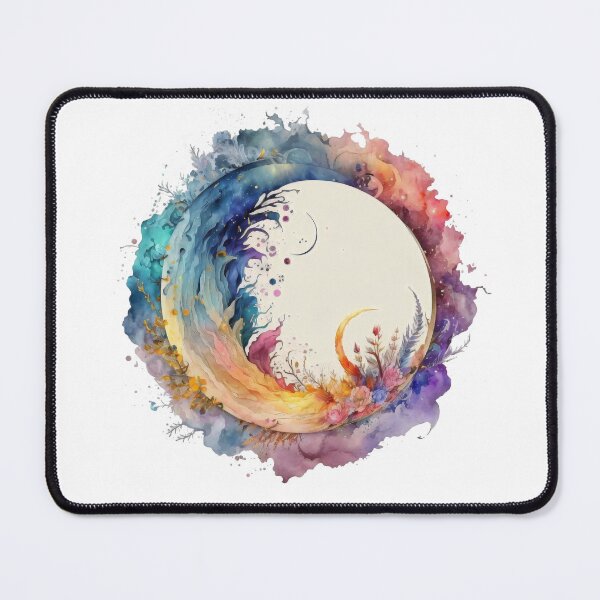 Item preview, Watercolor Sea And Sky Fantasy Circle Colorful Illustration designed and sold by entwithanaxe.