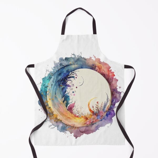 Item preview, Watercolor Sea And Sky Fantasy Circle Colorful Illustration designed and sold by entwithanaxe.
