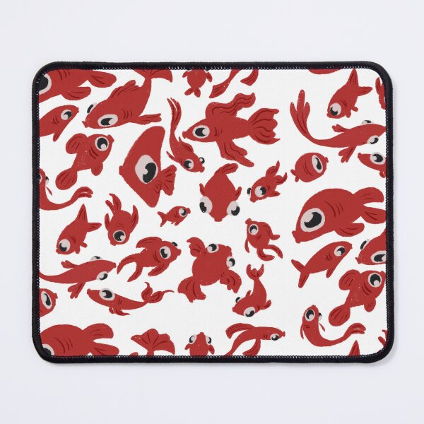 Artikelvorschau, Niedlicher alberner kleiner roter Fisch-Digital-Kunst-Fisch-Muster-Entwurf entworfen und verkauft von Bombidi.