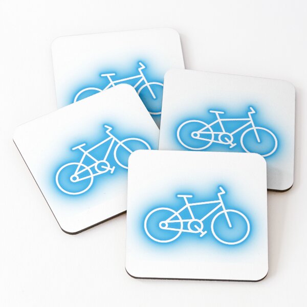 Item preview, White bicycle and blue glow behind it designed and sold by smitke.