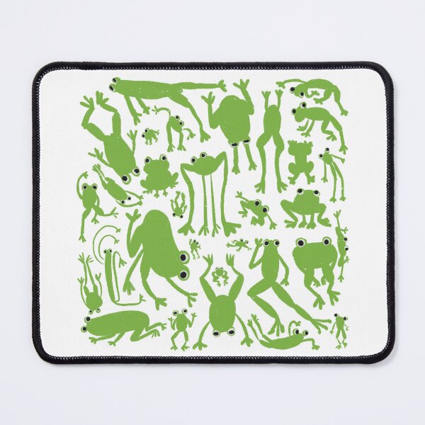 Item preview, Cute Funky Silly Little Green Frogs Digital Art Frog Pattern Design designed and sold by Bombidi.