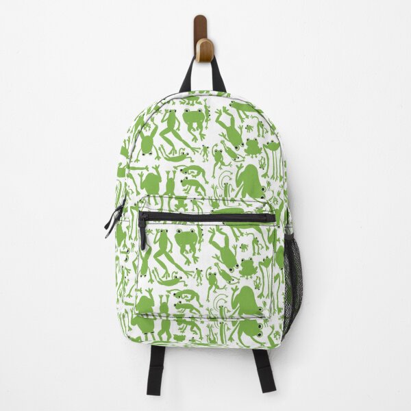 Item preview, Cute Funky Silly Little Green Frogs Digital Art Frog Pattern Design designed and sold by Bombidi.