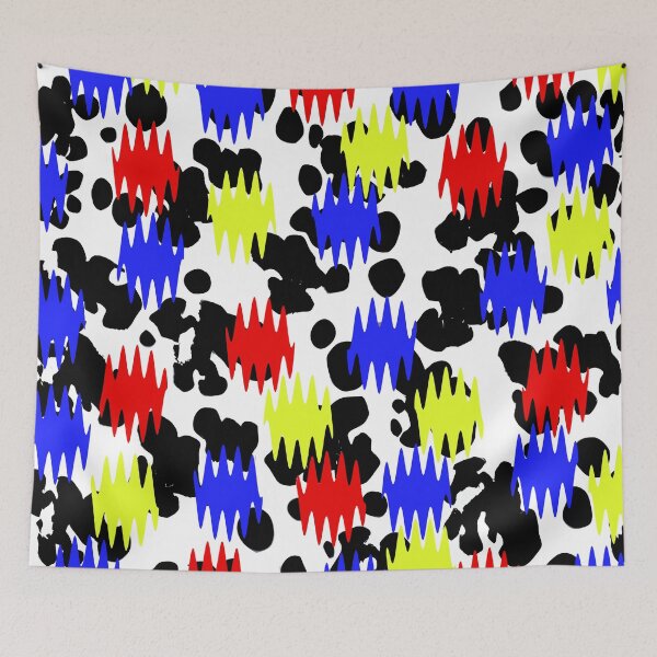 Item preview,  1940s Inspired Textile Print | Multicolored Abstract Rippled Dots designed and sold by clubnoirai.