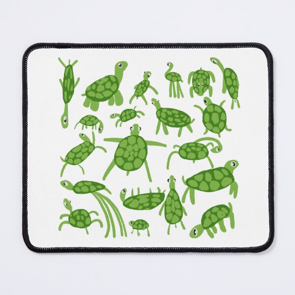 Item preview, Cute Funky Silly Little Green Turtle Digital Art Turtle Pattern Design designed and sold by Bombidi.