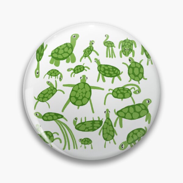 Item preview, Cute Funky Silly Little Green Turtle Digital Art Turtle Pattern Design designed and sold by Bombidi.