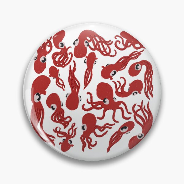 Item preview, Cute Silly Red octopus Digital Art Octopus Pattern Design designed and sold by Bombidi.