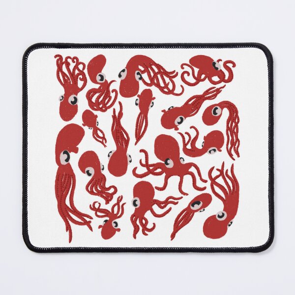 Item preview, Cute Silly Red octopus Digital Art Octopus Pattern Design designed and sold by Bombidi.