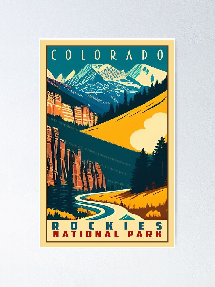 Vintage poster - Colorado Rocky Mountains Retro T-Shirt