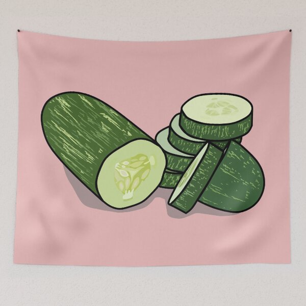 Item preview, Cucumber cartoon illustration designed and sold by Misscartoon.