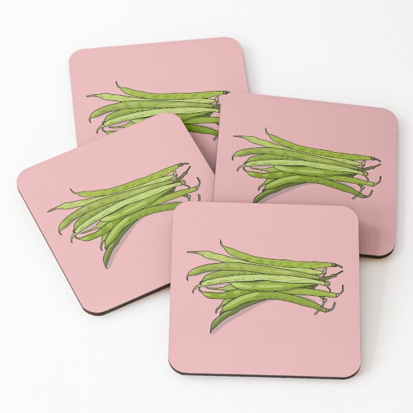 Item preview, Green beans cartoon illustration designed and sold by Misscartoon.