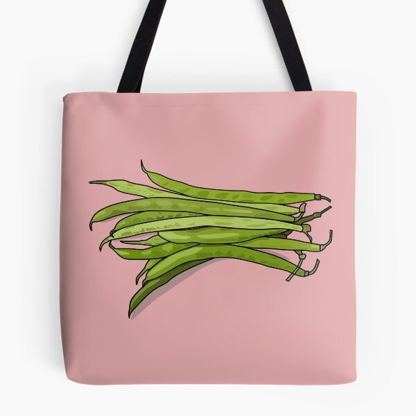 Item preview, Green beans cartoon illustration designed and sold by Misscartoon.