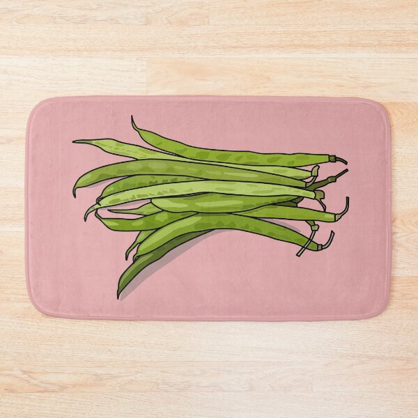 Item preview, Green beans cartoon illustration designed and sold by Misscartoon.