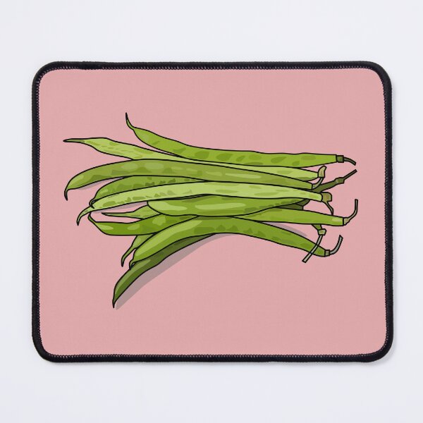 Item preview, Green beans cartoon illustration designed and sold by Misscartoon.